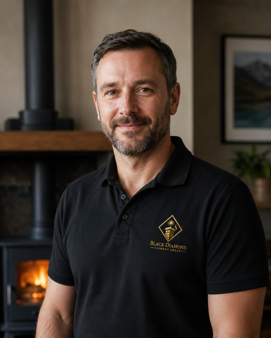 Tom Hutchinson, HETAS-registered chimney sweep, Newcastle
